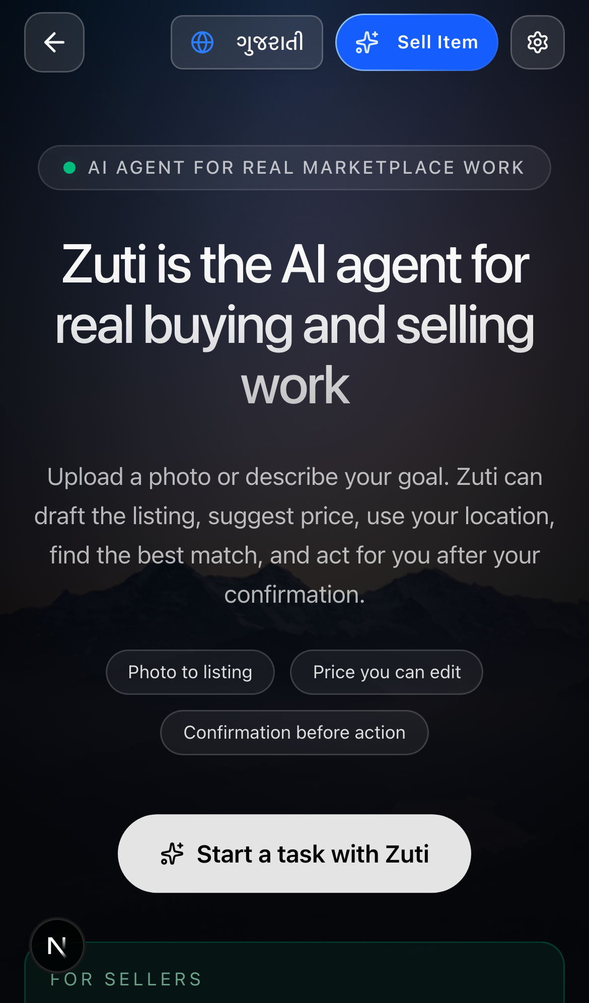 Zuti on mobile hero