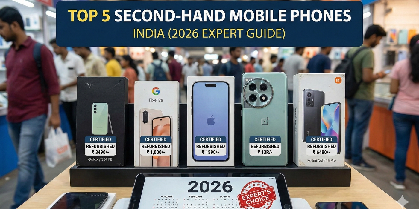 Top 5 Second-Hand Mobile Phones to Buy in India (2026 Expert Guide) Top 5 Second-Hand Mobile Phones to Buy in India (2026 Expert Guide)