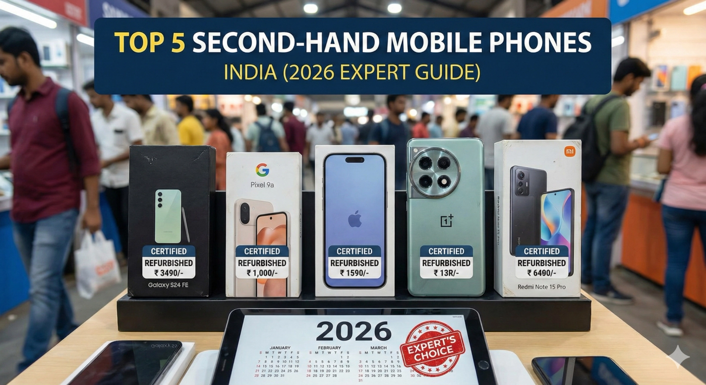 Top 5 Second-Hand Mobile Phones to Buy in India (2026 Expert Guide) Top 5 Second-Hand Mobile Phones to Buy in India (2026 Expert Guide)