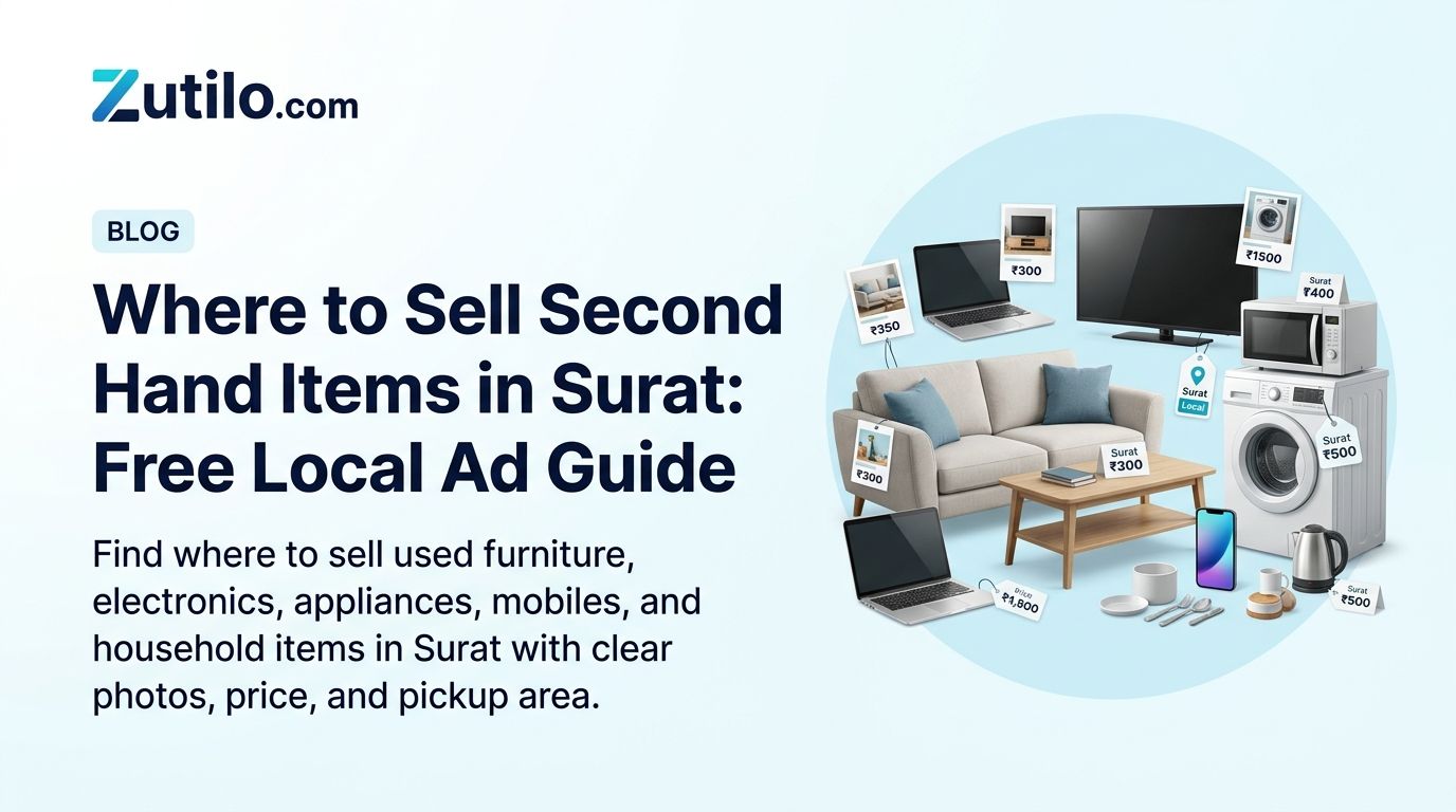 Zutilo blog hero image for selling second hand items in Surat