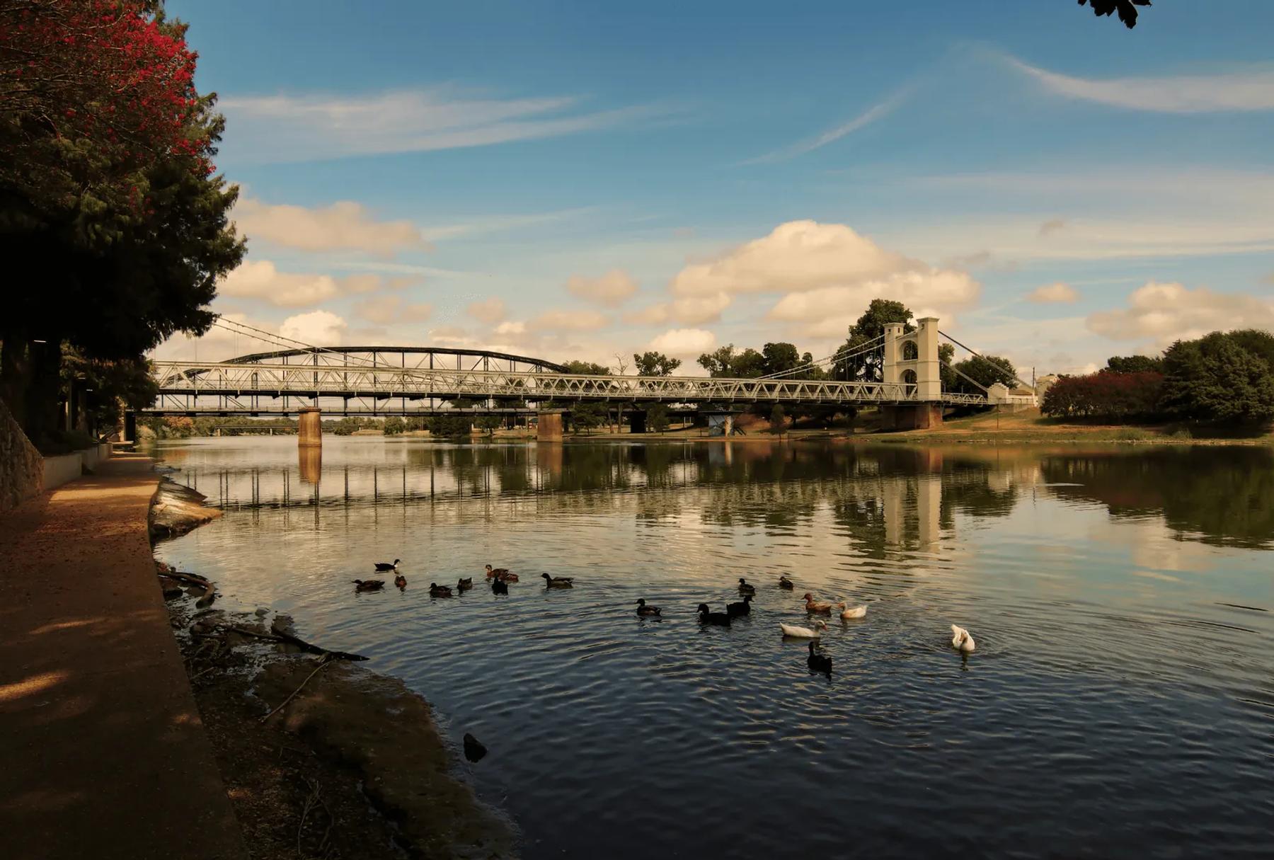 Waco Suspension Bridge over the Brazos River