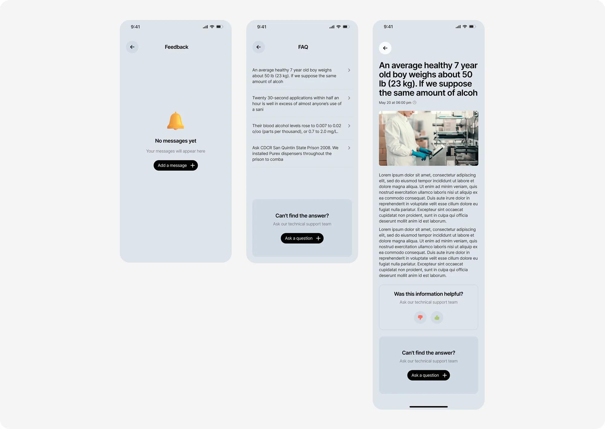 c-counter notification screens ui ux design