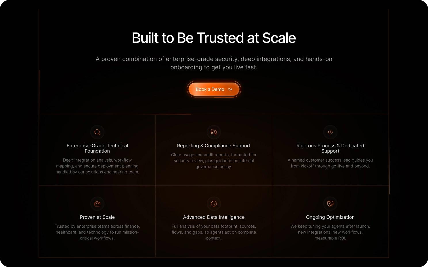 landing page ui ux design screen