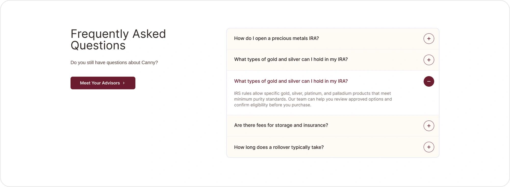Gold Safe Exchange website ui ux design faq section