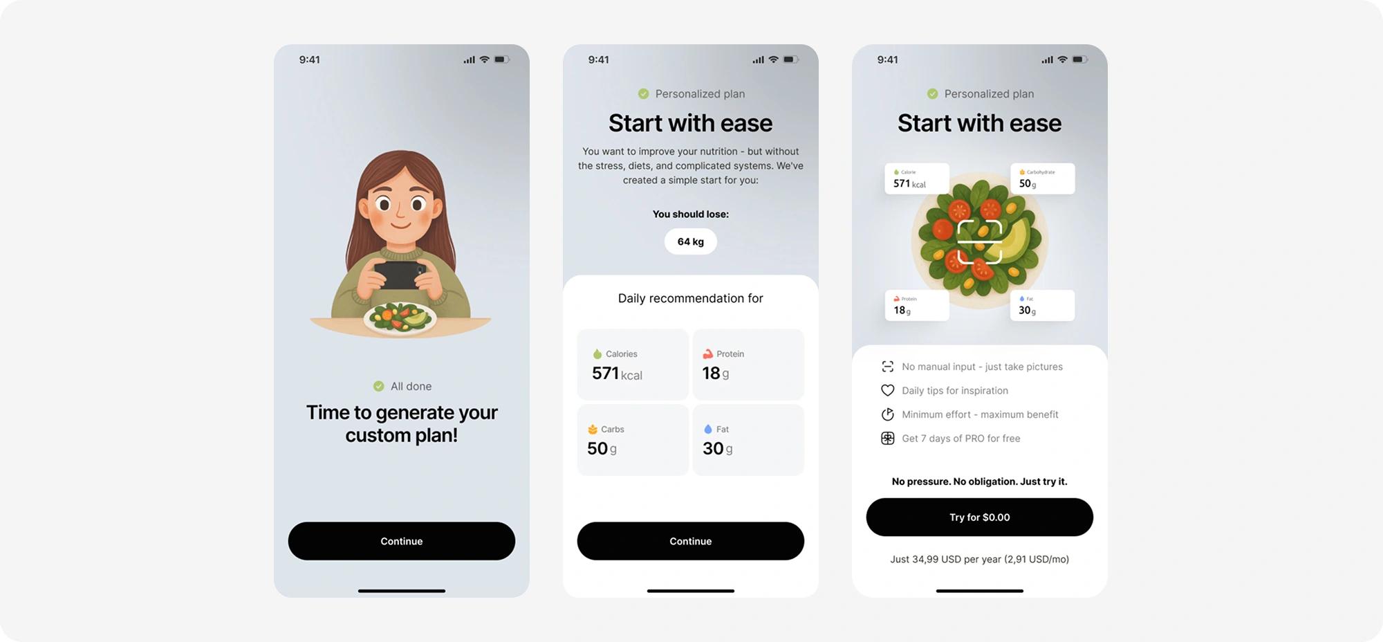 c-counter subscribe screens ui ux design