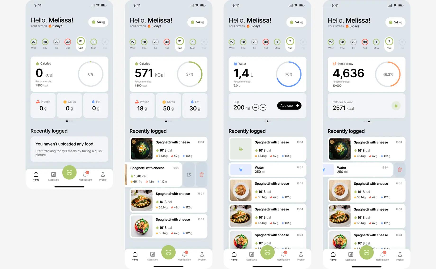 c-counter home page screens