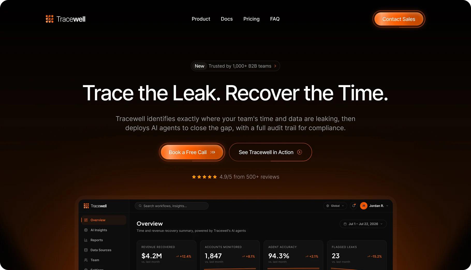 AI SaaS Platform & B2B Website Design Case Study screen