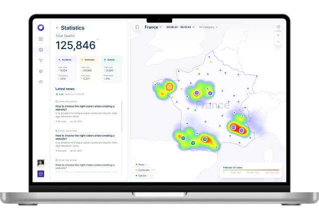 Healthcare Map Design Illustration