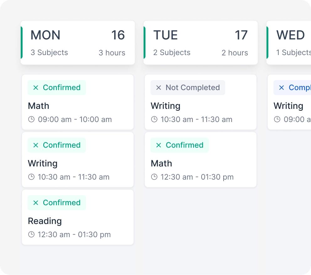 learning web platform ui ux design elements