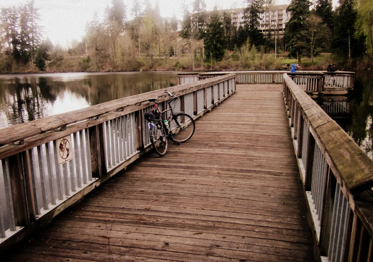 Boardwalk at Lake Boren Park in Newcastle