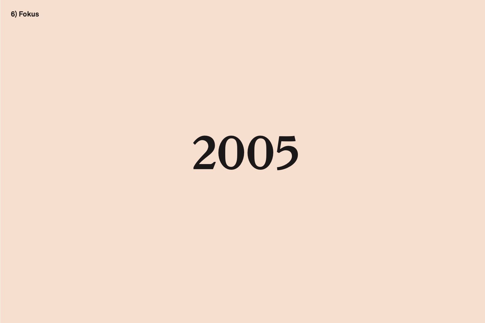 Year of focus 2005