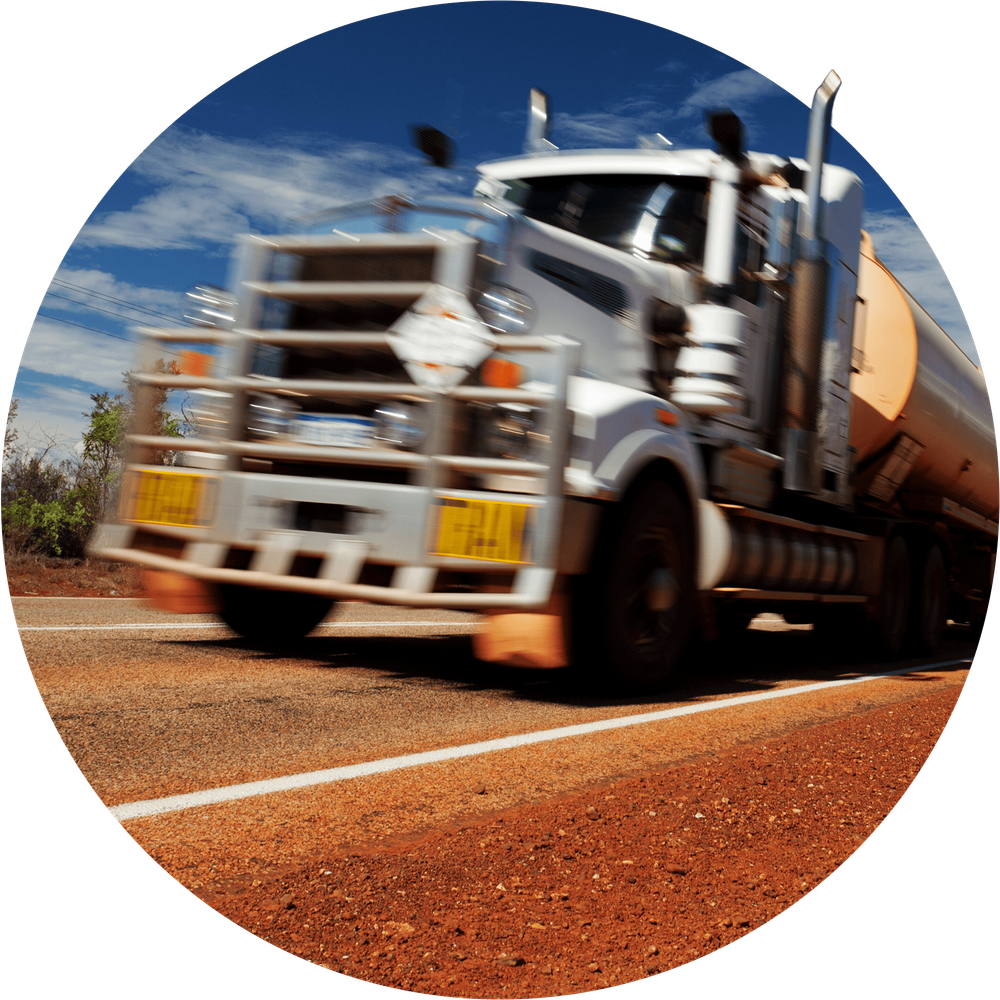 A commercial truck travelling on an Australian road