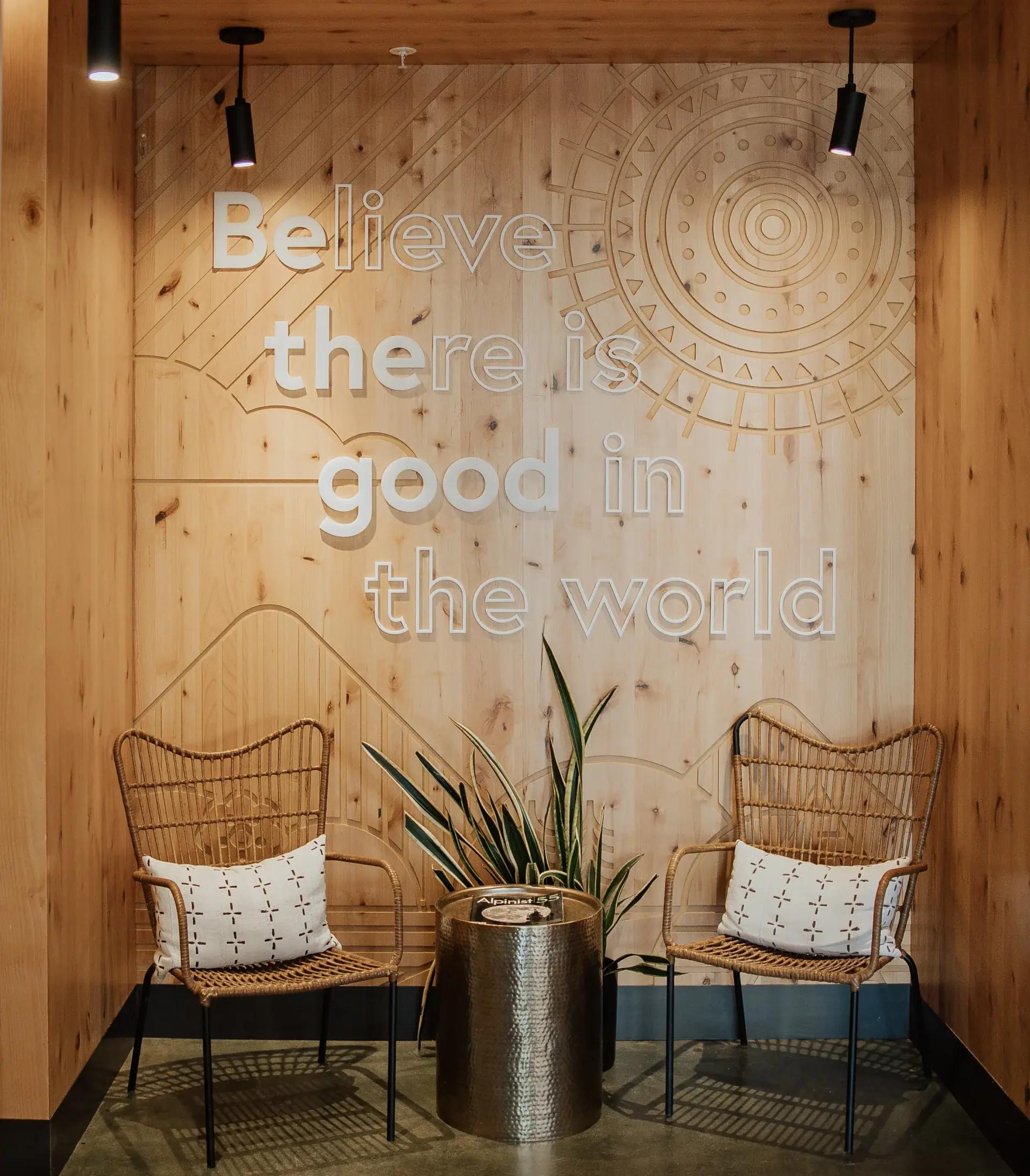 Café Fireplace - Intimate gathering space at HOMA