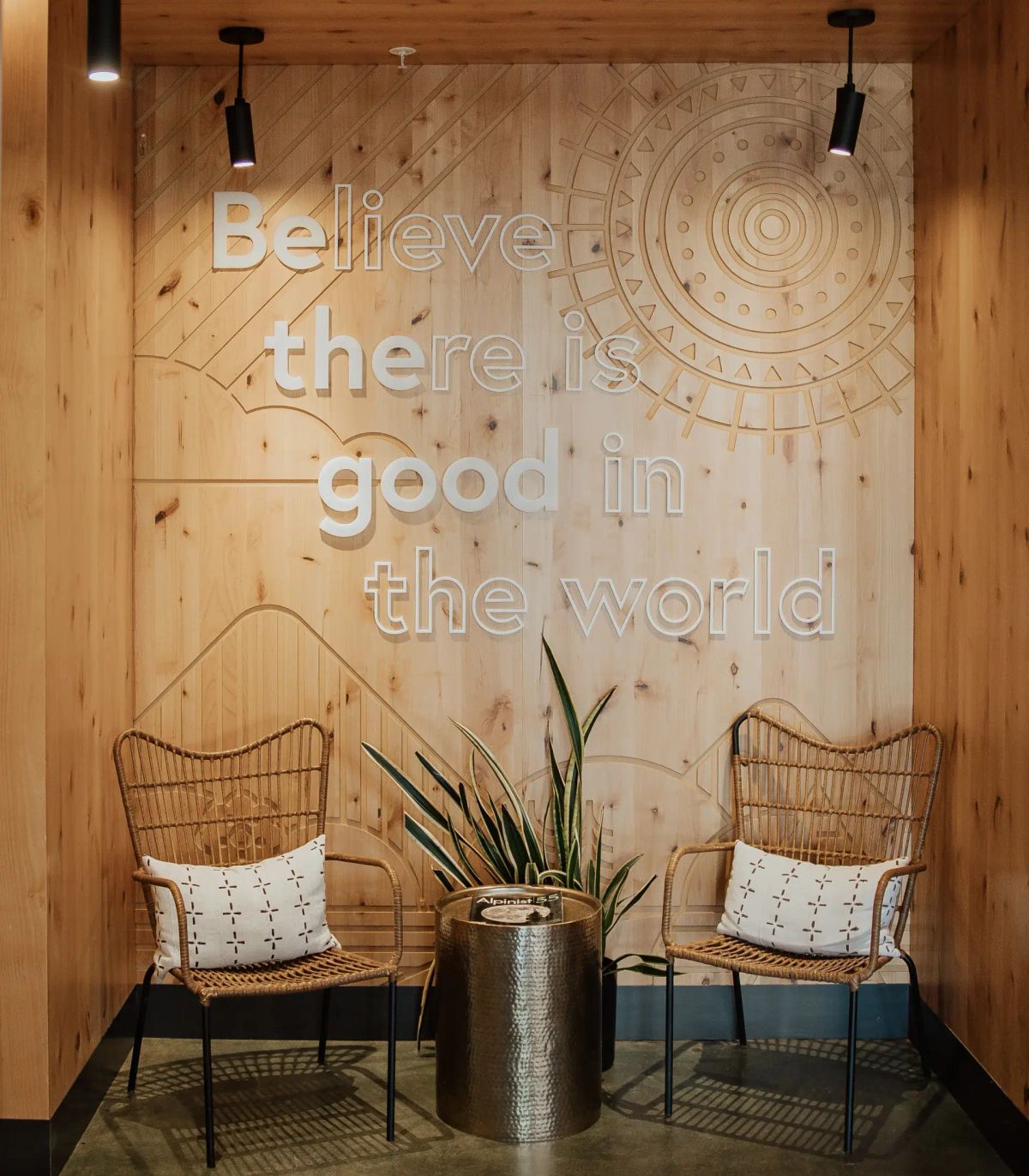 Café Fireplace - Intimate gathering space at HOMA