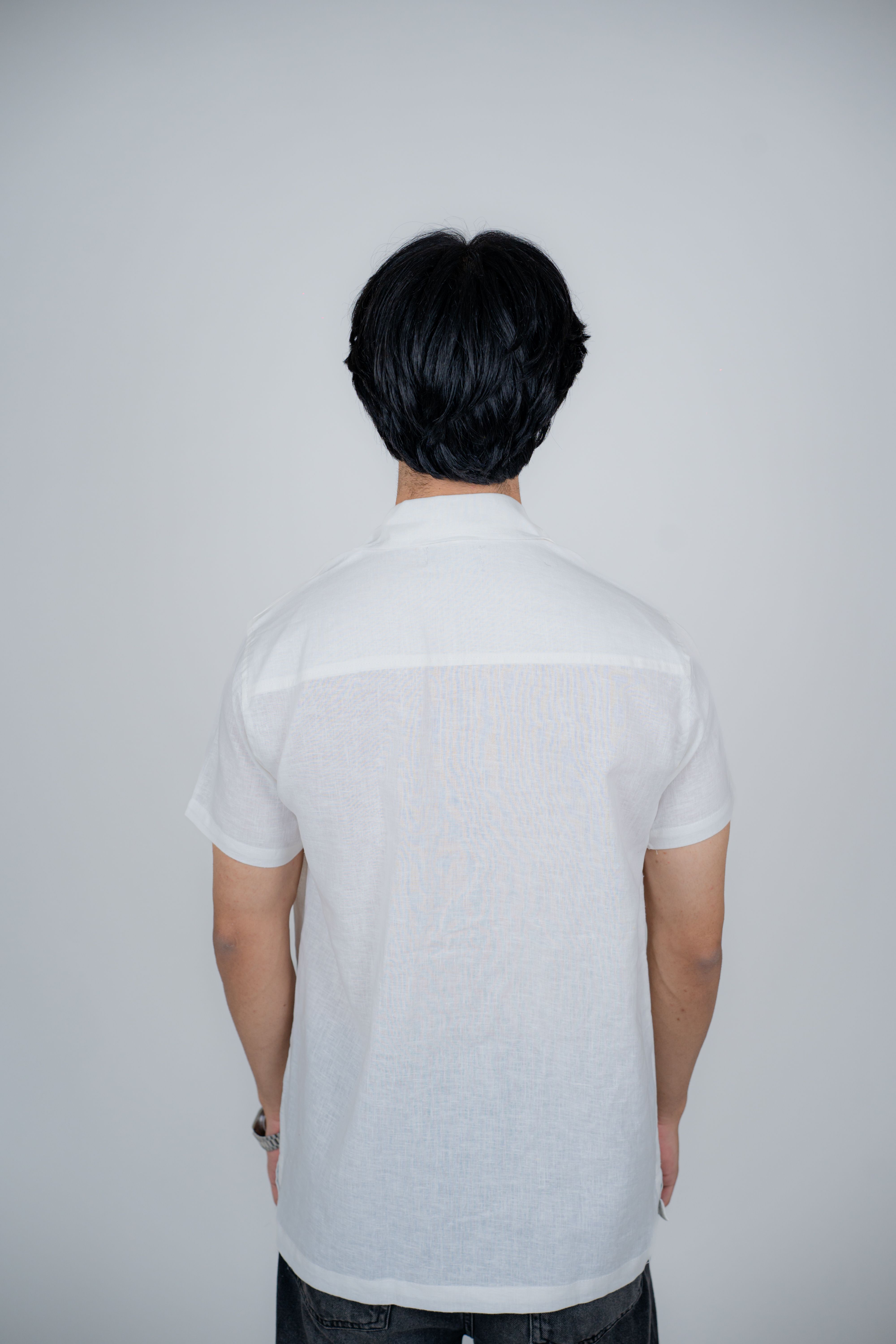 Basic white T-shirt Back