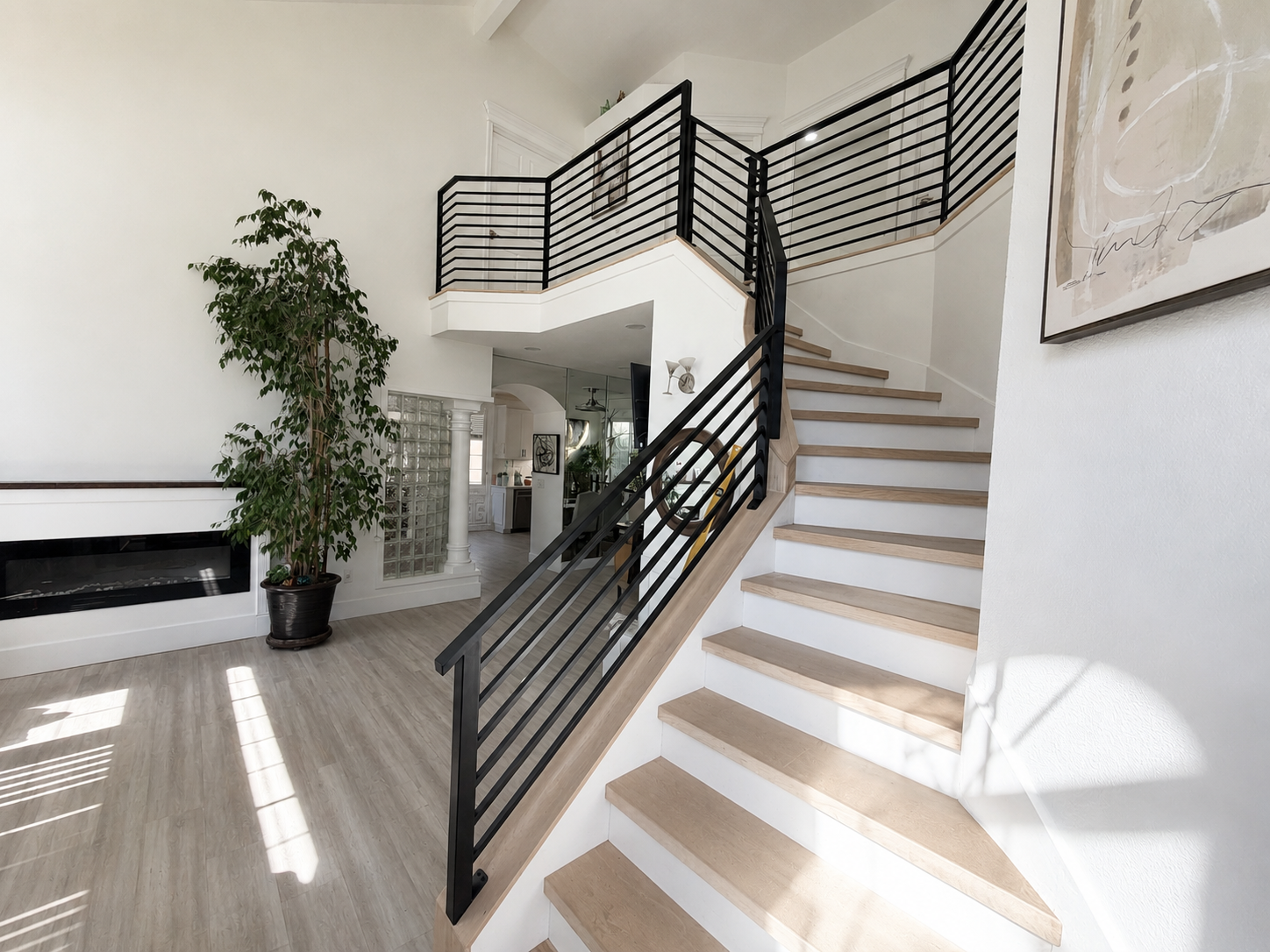 Fremont Horizontal Slat Stair Railing
