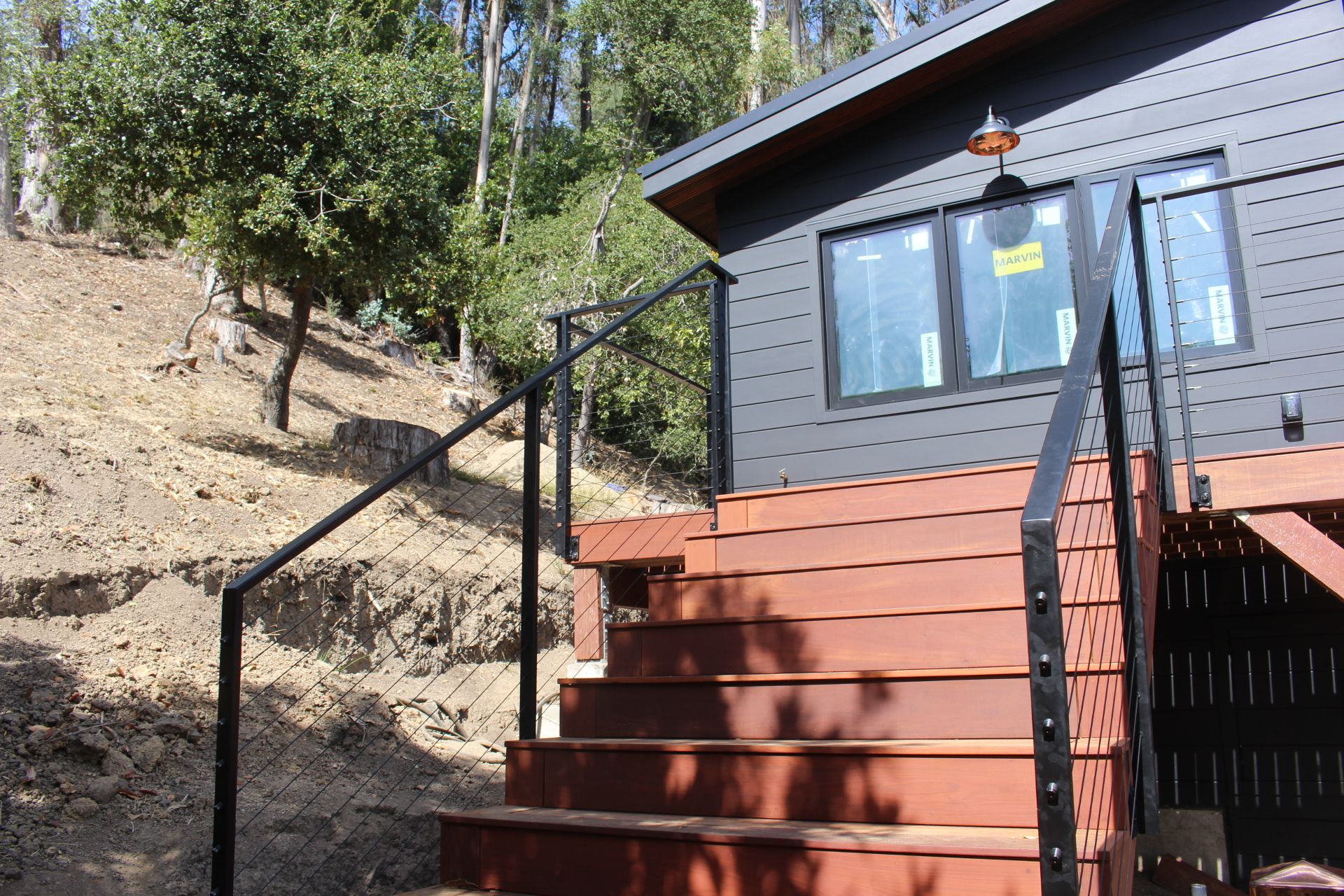 Montclair Stair Cable Rail and Deck Guardrail Fascia Mounted