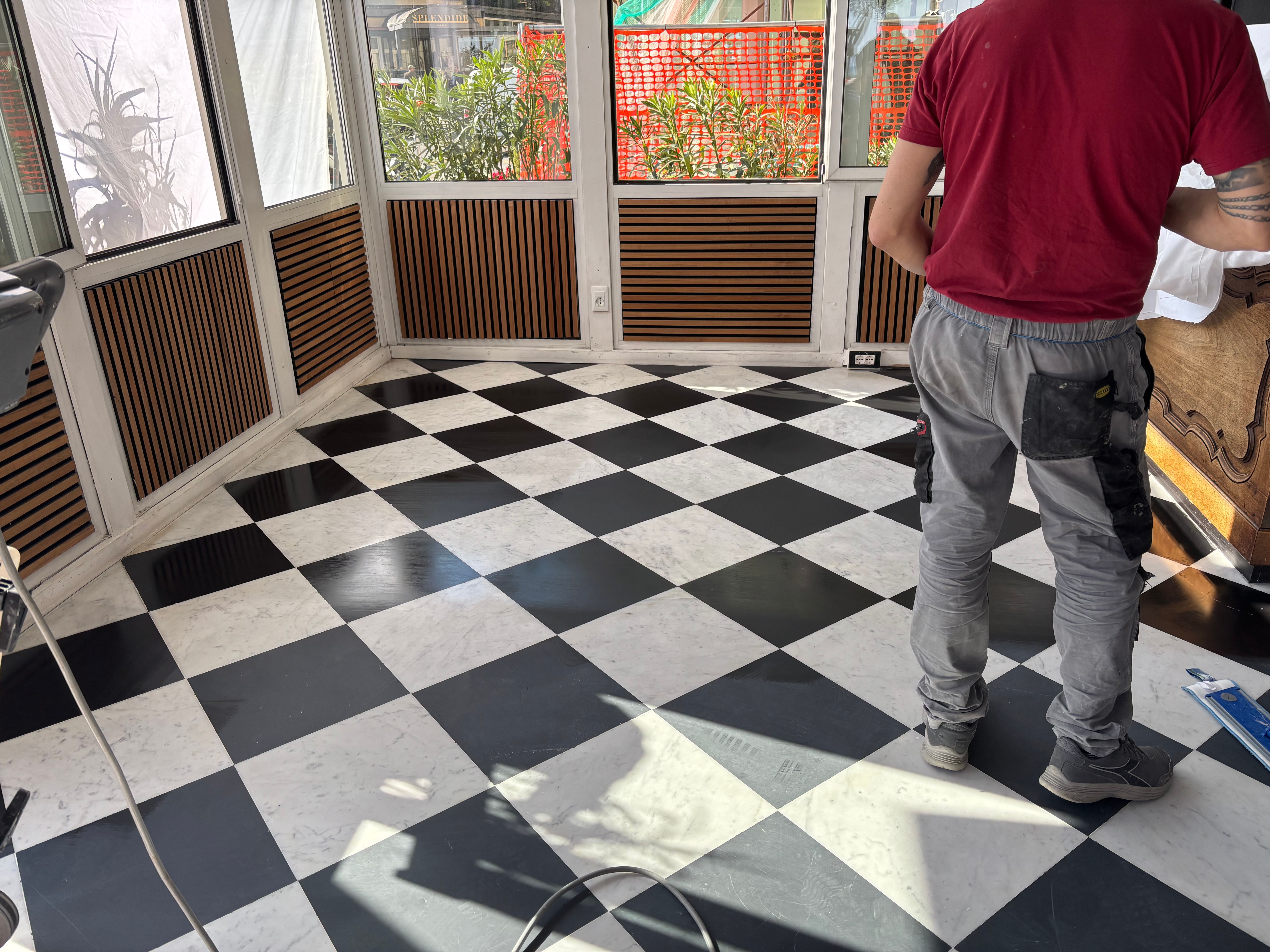 Trattamento pavimento marmo