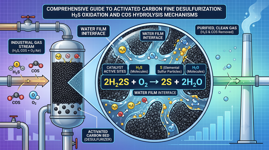 Comprehensive Guide to Activated Carbon Fine Desulfurization: H2S Oxidation and COS Hydrolysis Mechanisms