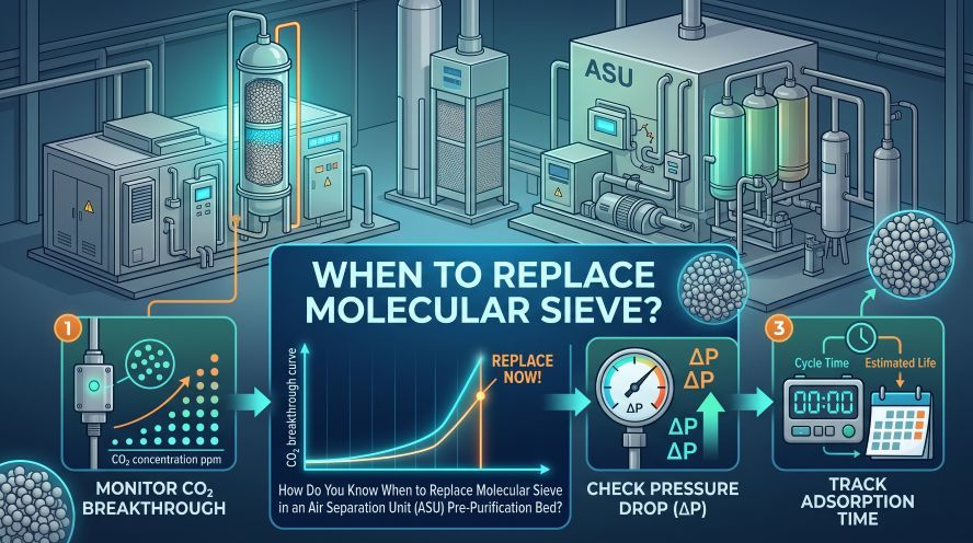 How Do You Know When to Replace Molecular Sieve in an Air Separation Unit (ASU) Pre-Purification Bed?