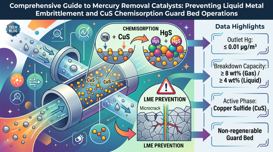 Comprehensive Guide to Mercury Removal Catalysts: Preventing Liquid Metal Embrittlement and CuS Chemisorption Guard Bed Operations