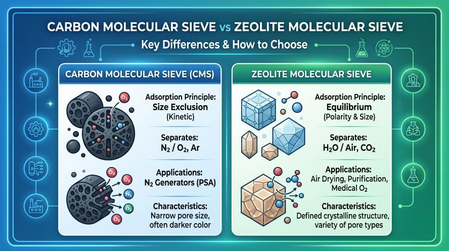 Carbon Molecular Sieve vs Zeolite Molecular Sieve: Key Differences & How to Choose