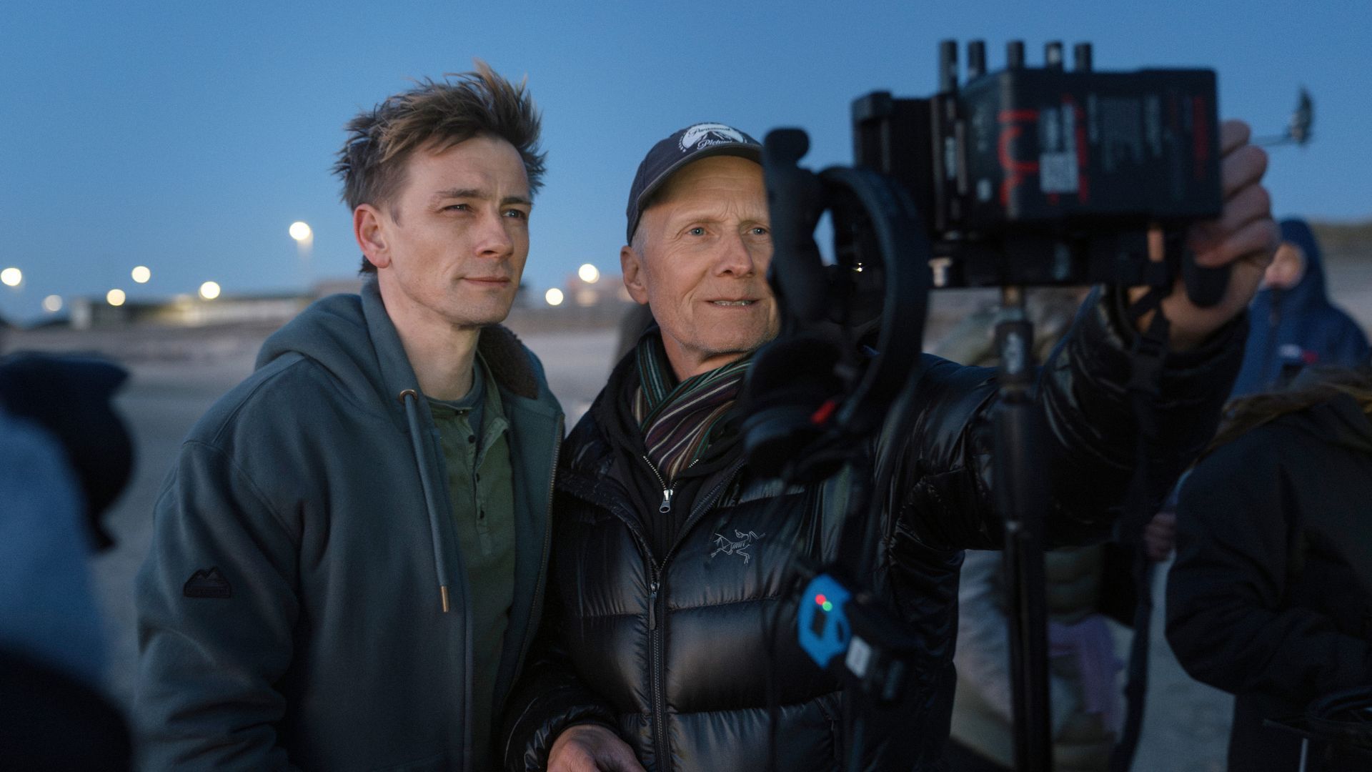 'Skygge & Lys' Instruktør Niels Arden Oplev og filmens hovedrolle Esben Smed.