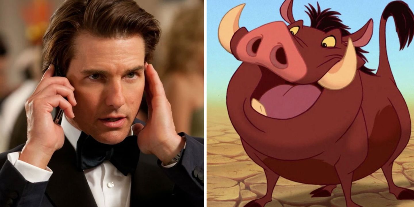 Tom Cruise Mission: Impossible - Ghost Protocol The Lion King Pumba
