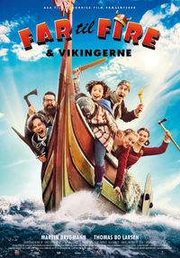 Plakat for 'Far til fire og vikingerne'