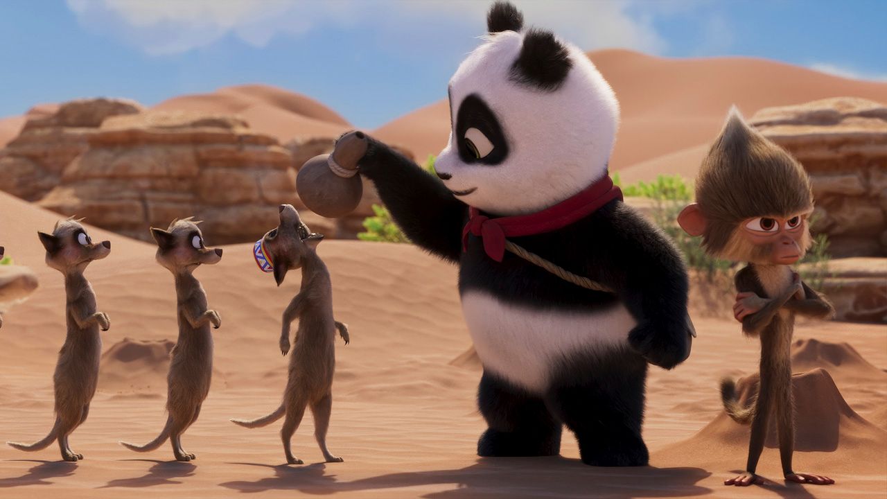 En panda i Afrika