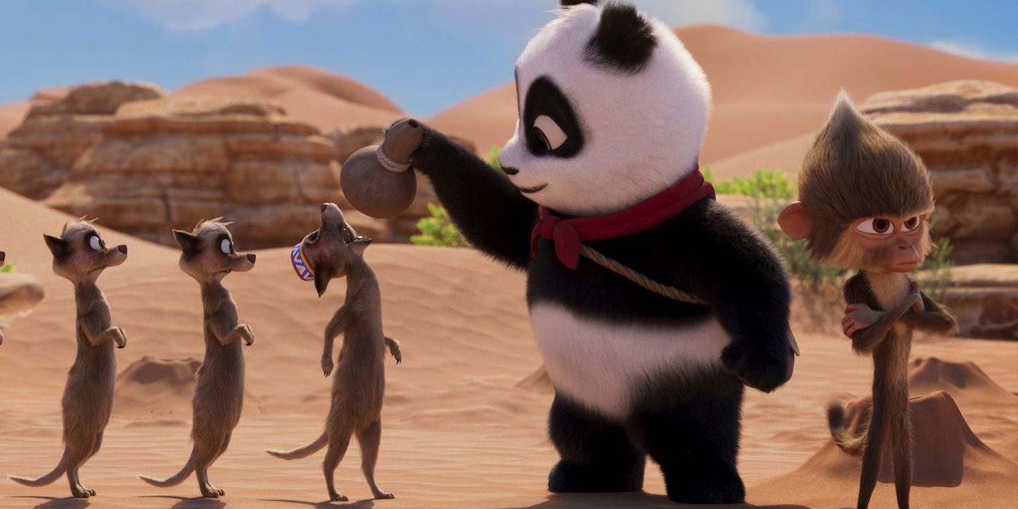 En panda i Afrika