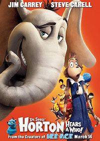 Plakat for 'Horton og Støvfolket Hvem! - eng tale'