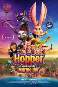 Plakat for 'Hopper og det Mystiske Murmeldyr'