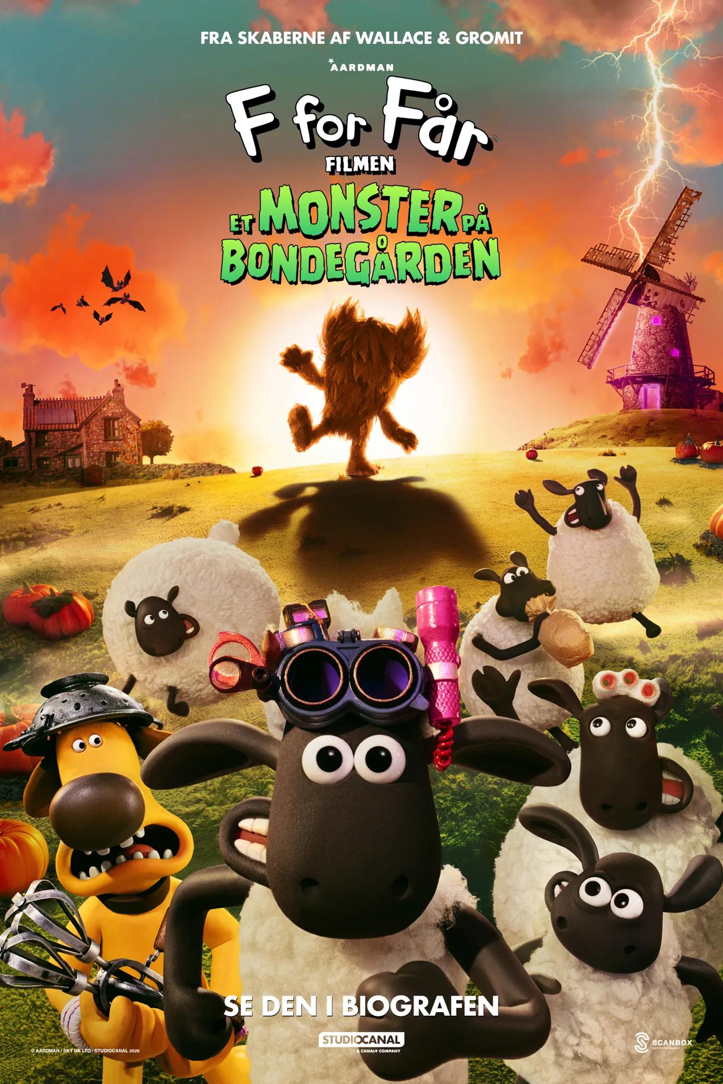 Plakat til 'F for Får Filmen - Et monster på bondegården'