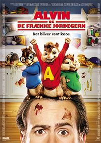 Plakat for 'Alvin og de frække jordegern - engelsk tale'