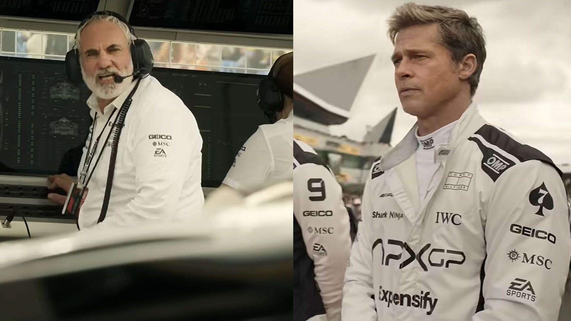 Brad Pitt og Kim Bodnia i 'F-1'