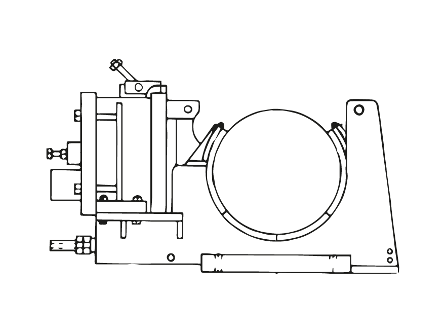 Esquema técnico de FRENOS ELECTROMAGNÉTICOS PARA SERVICIOS PESADOS SERIE VFE