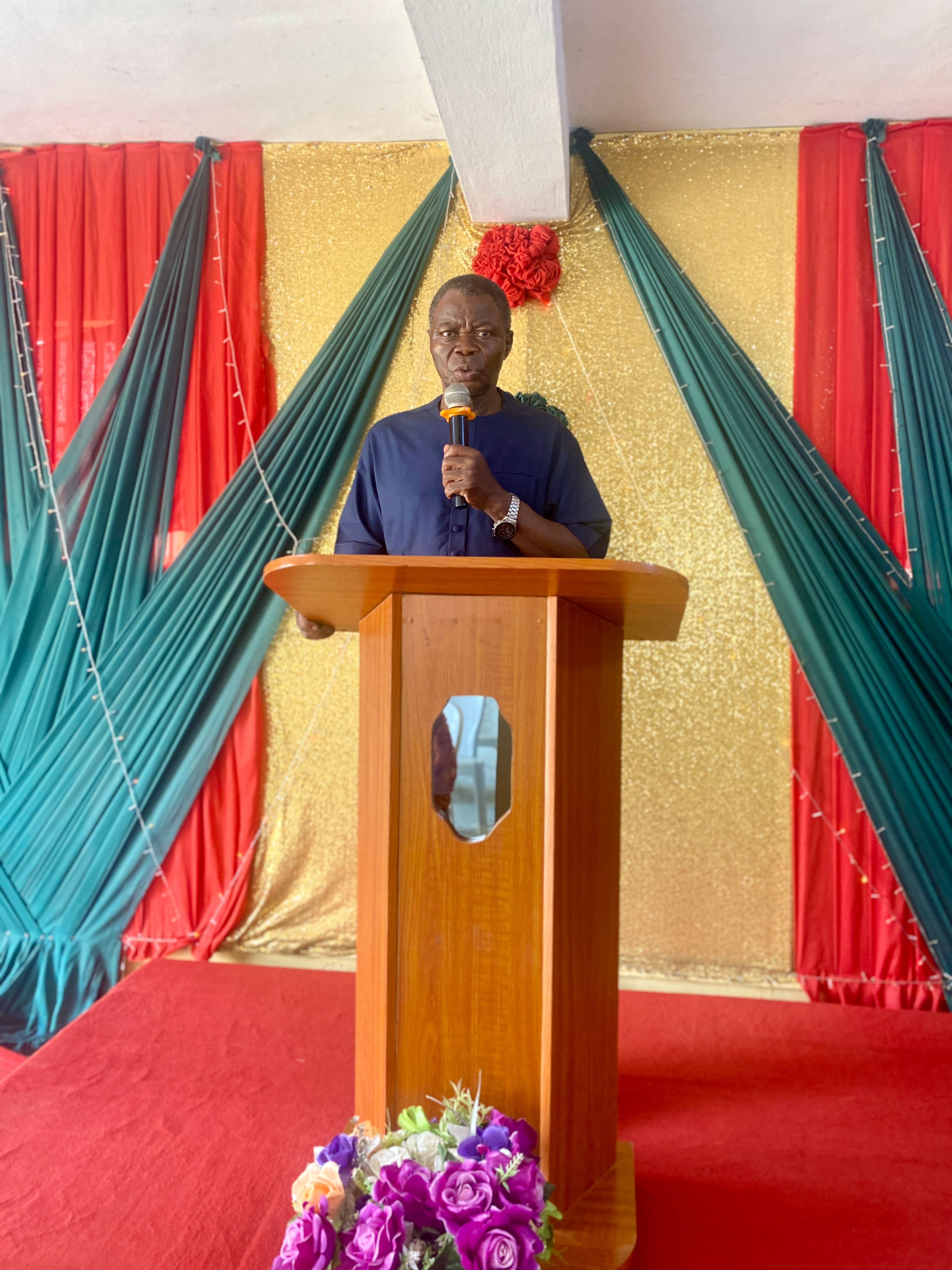 Pastor preaching at Gospelight service