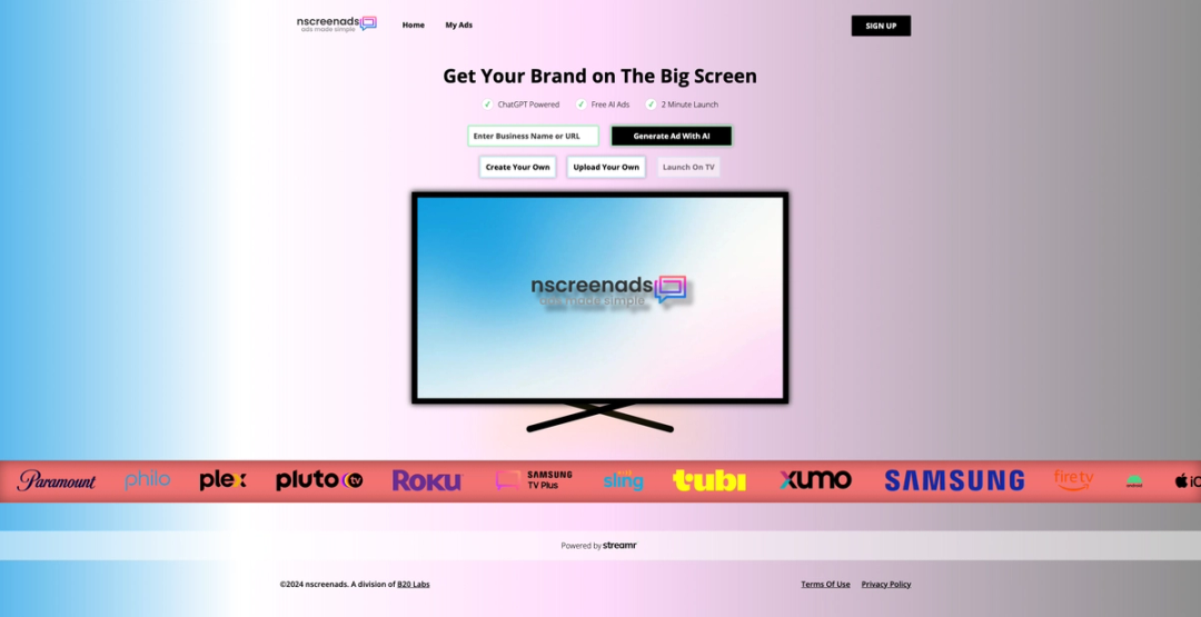 Subject Nscreenads Partners with streamr.ai to Launch GenAI-Powered Self-Serve CTV Ads Manager