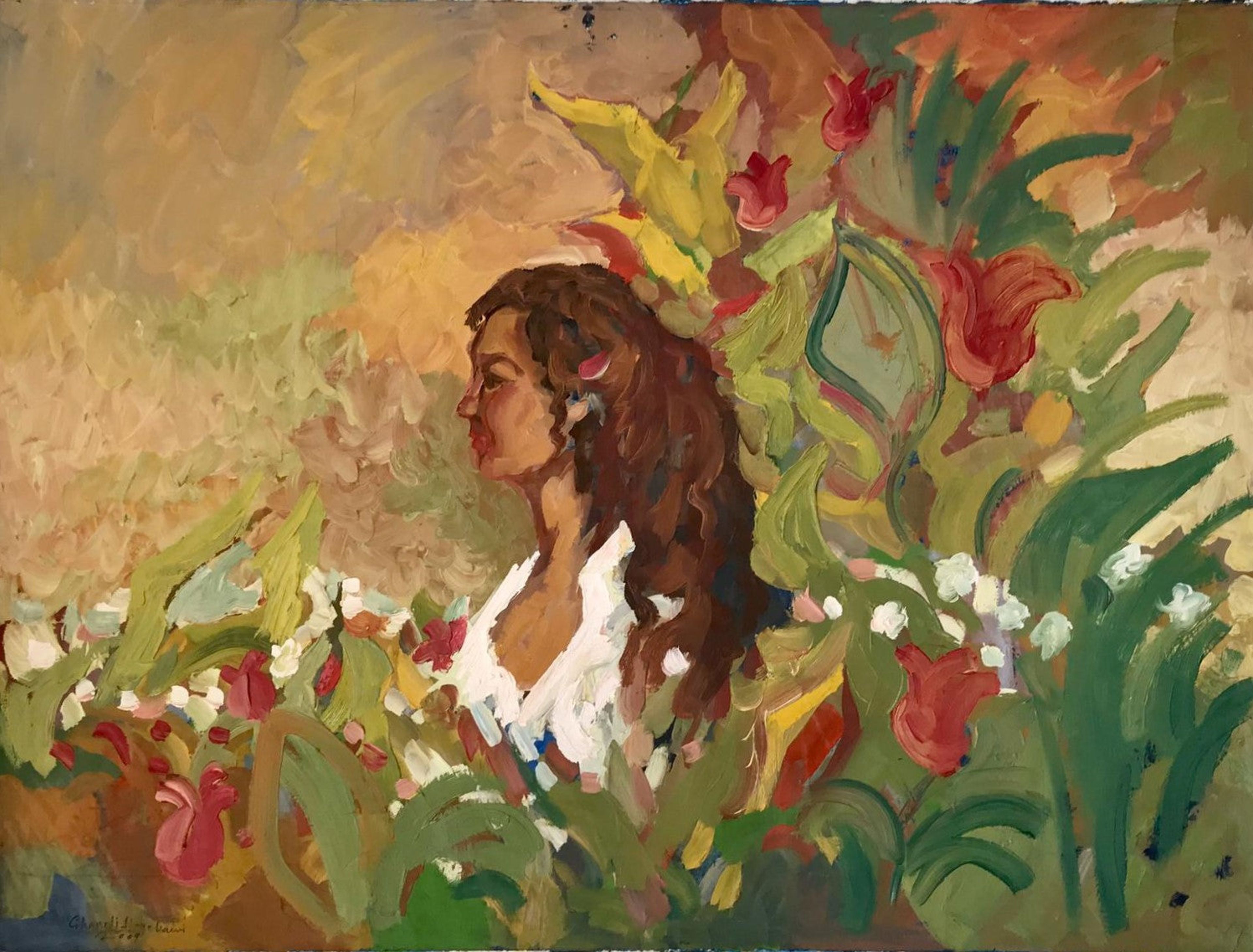 Femme dans le jardin