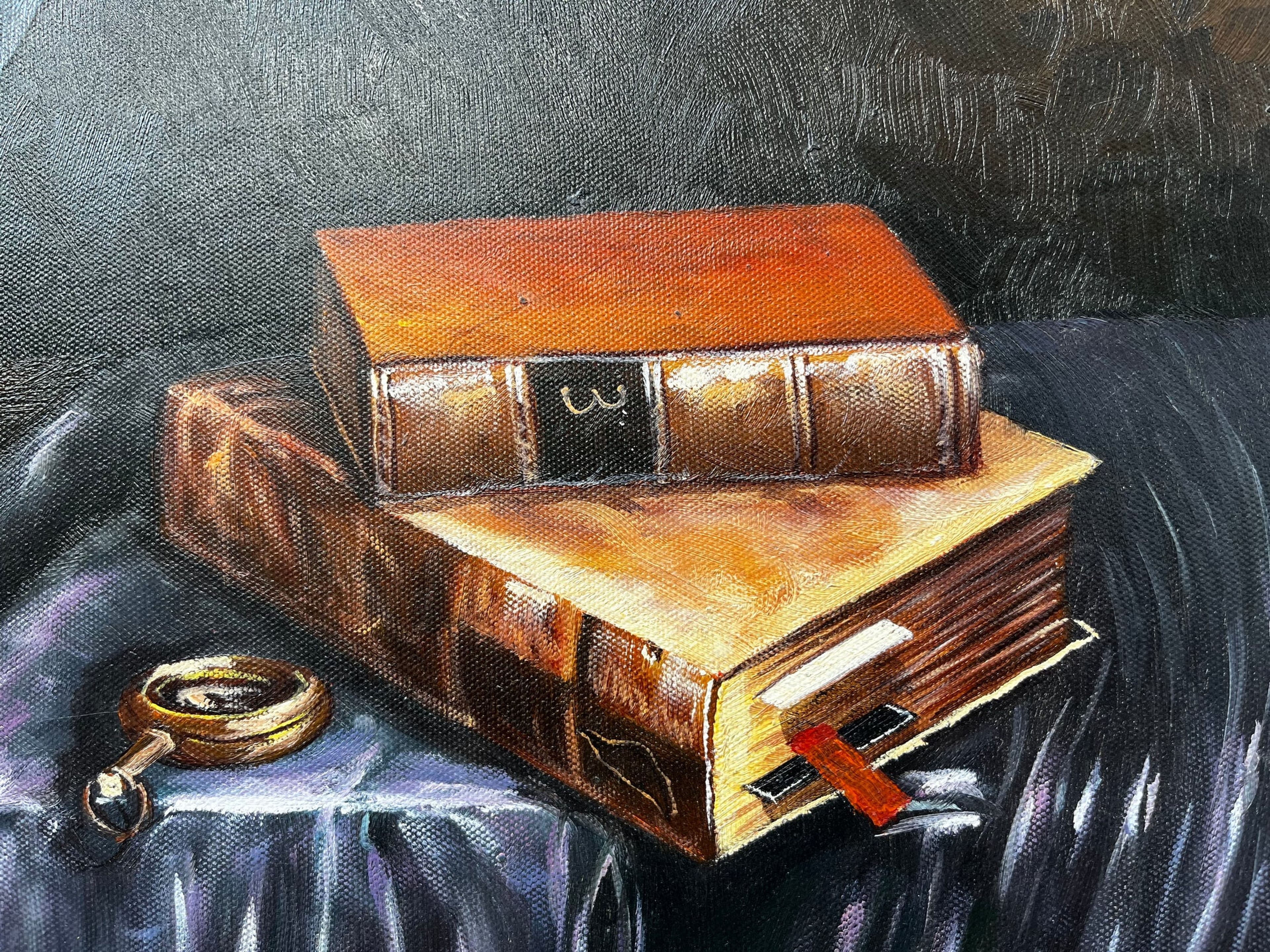 Nature morte de vieux livres