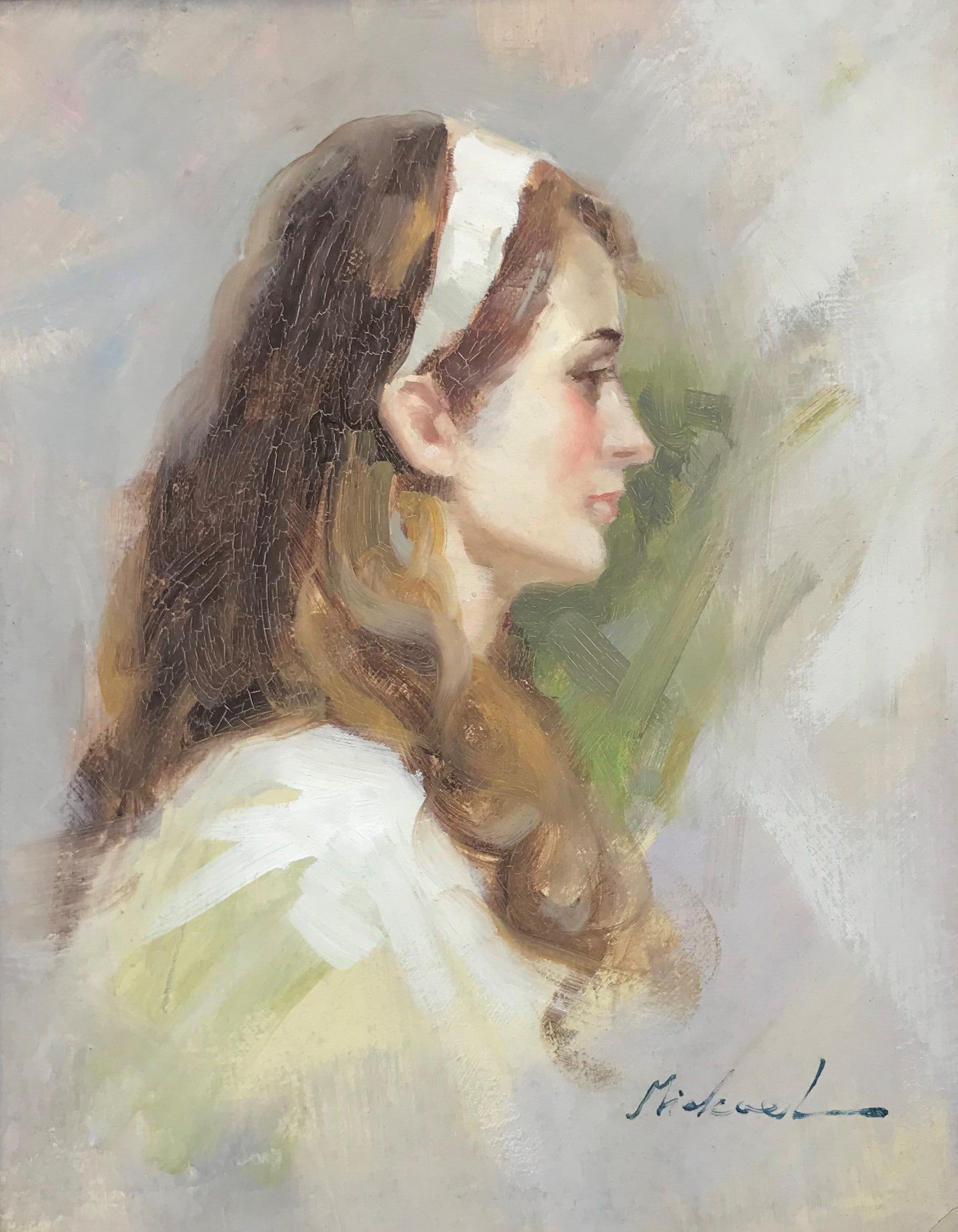 Portrait de profil d'une femme