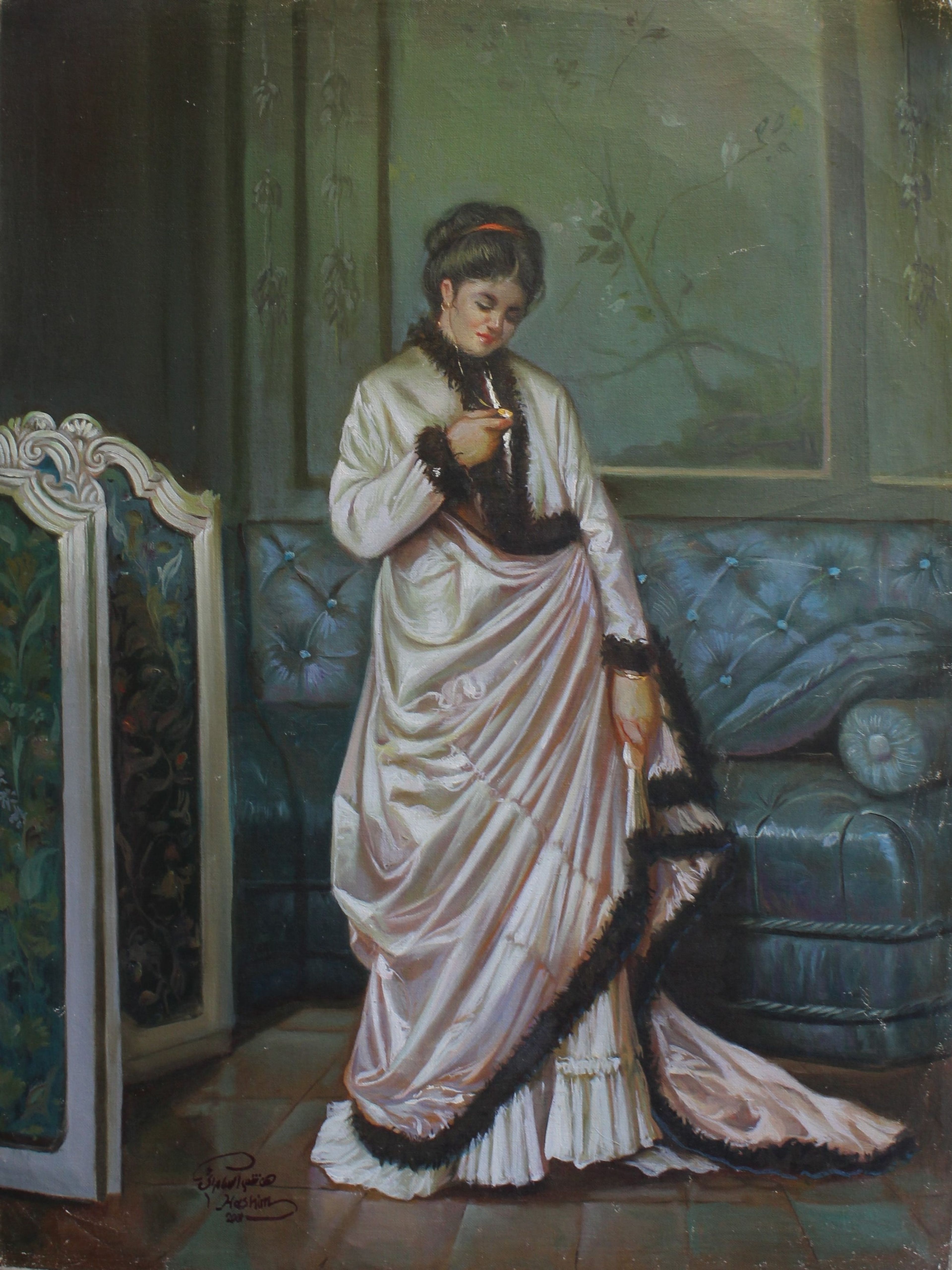 Femme dans un salon