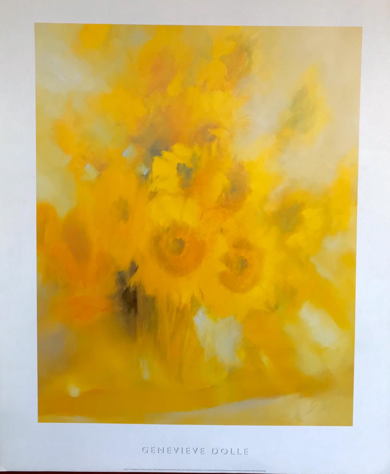 Affiche de tournesols par Geneviève Dolle