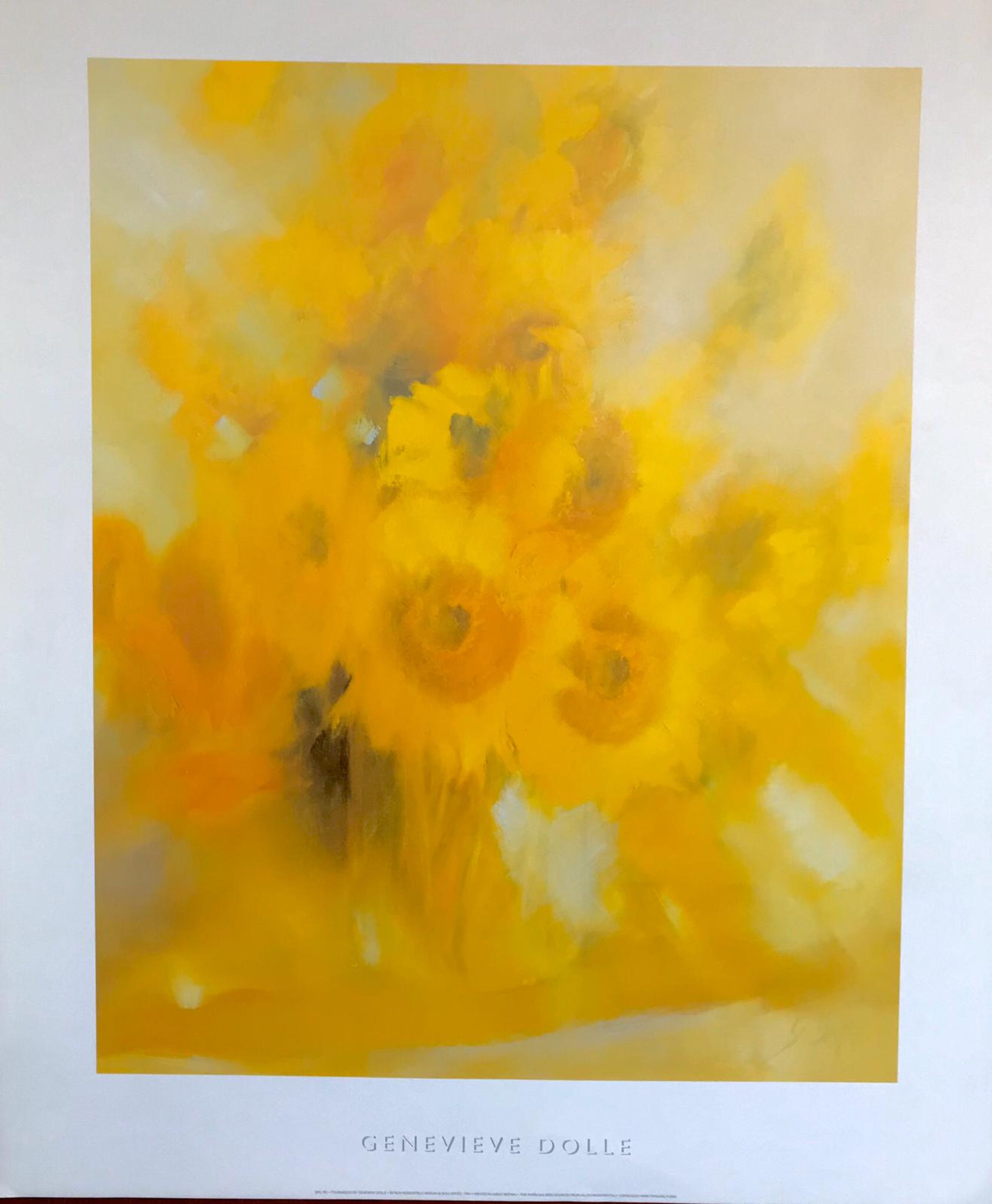 Affiche de tournesols par Geneviève Dolle