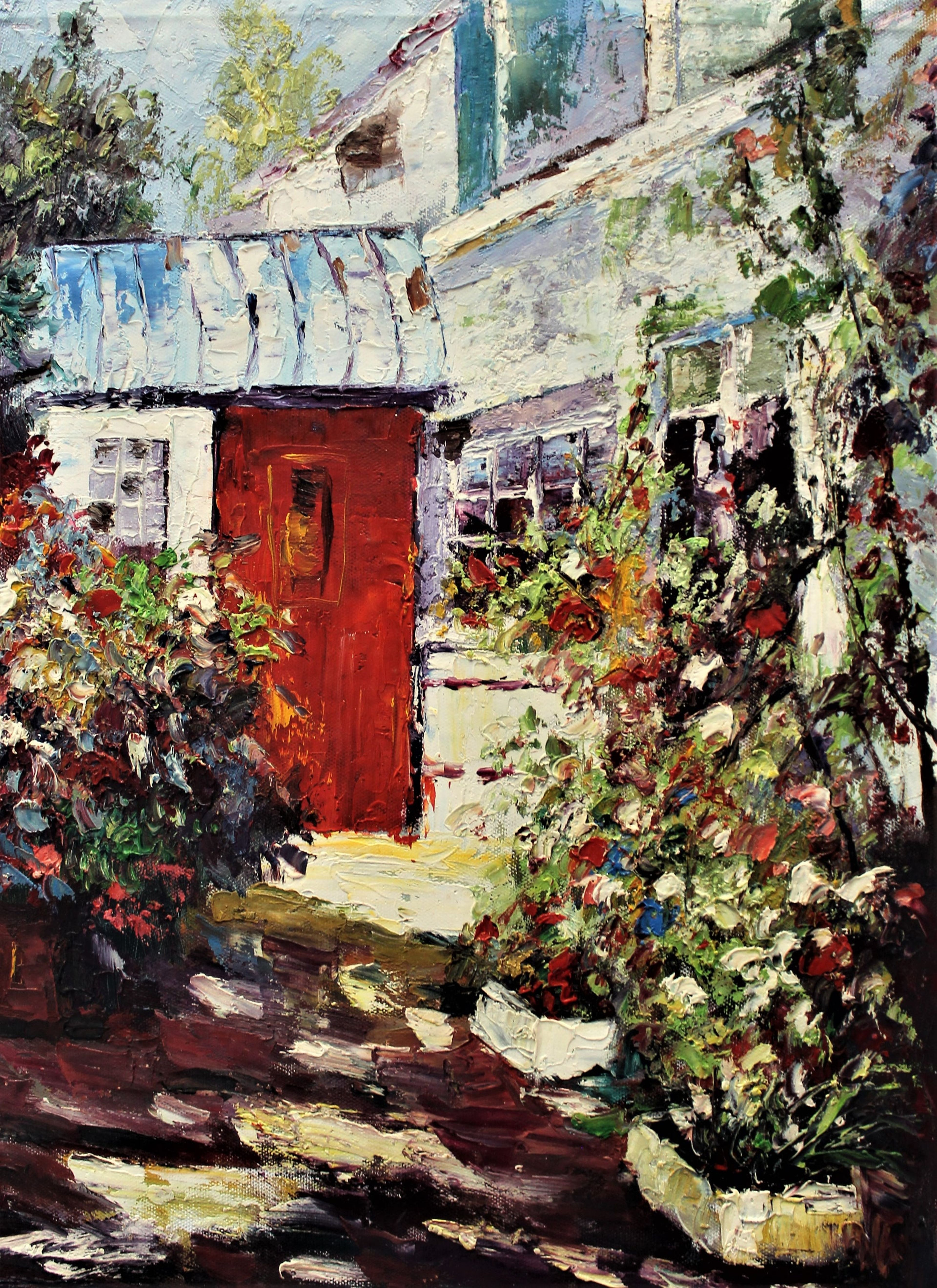 Chemin de jardin dans l'arrière-cour