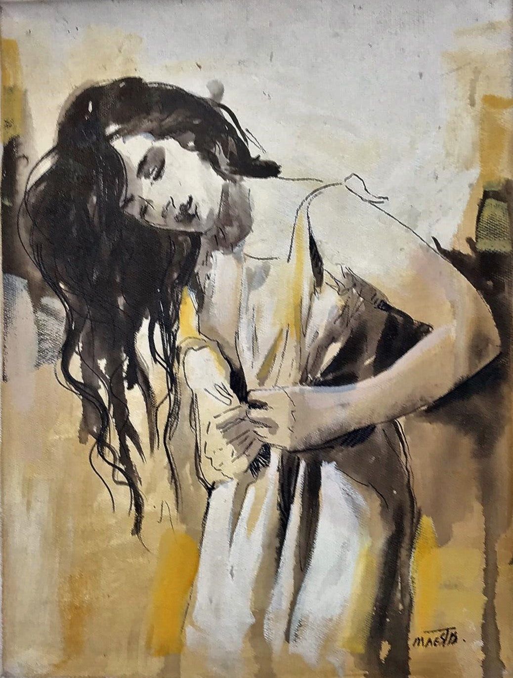 Femme aux cheveux longs