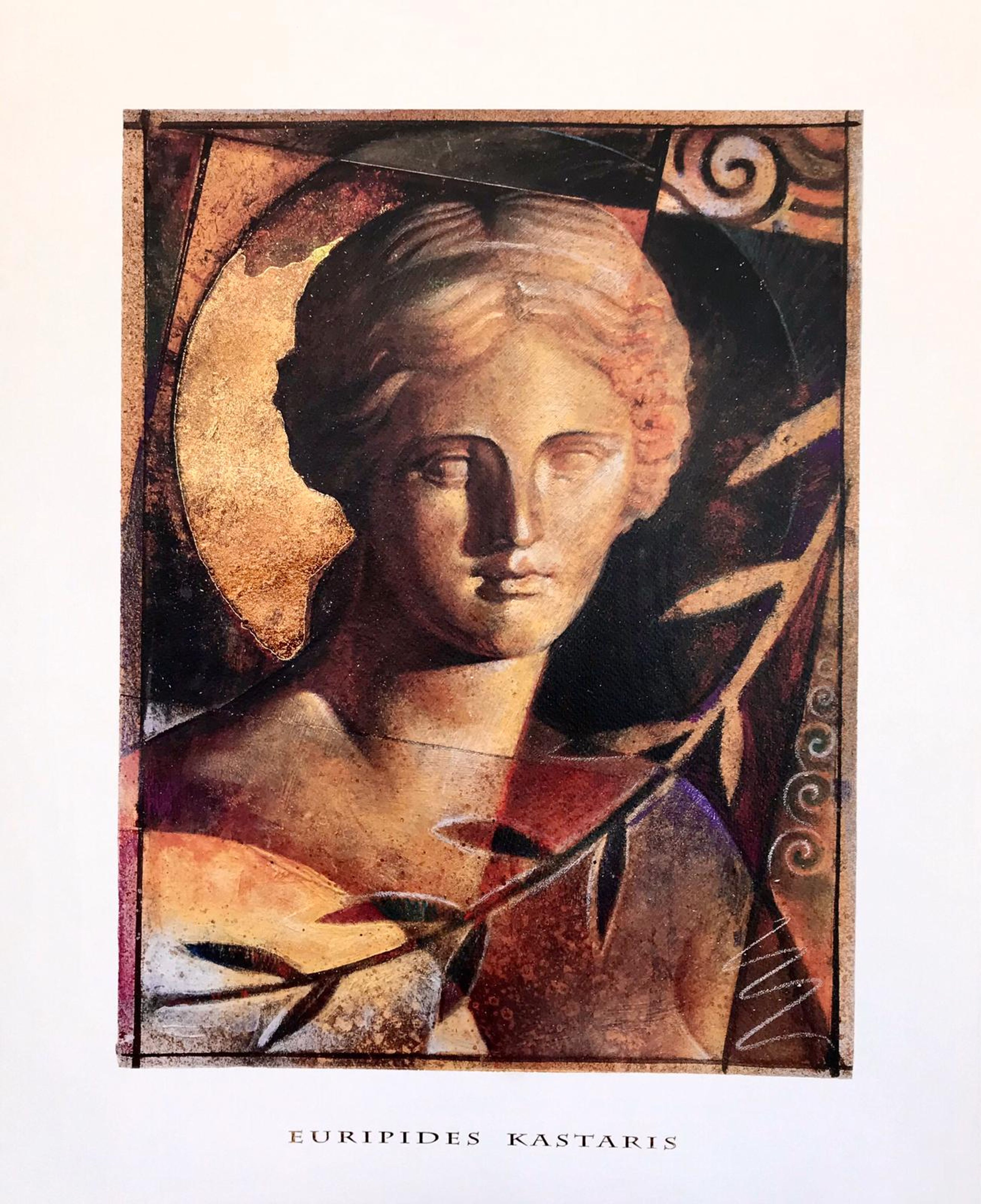 Affiche de portrait en sculpture de marbre