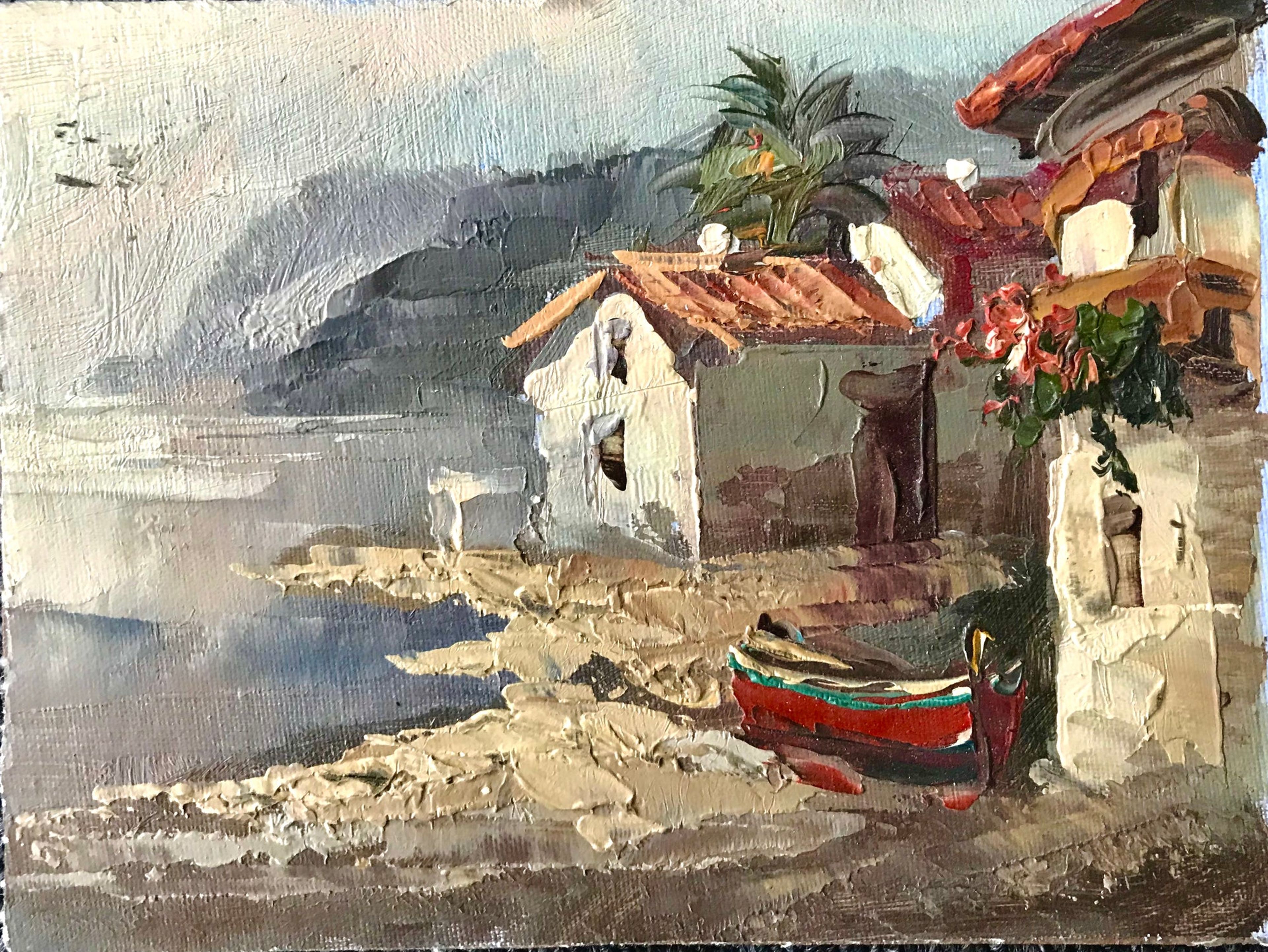 Un bateau au bord de l'eau
