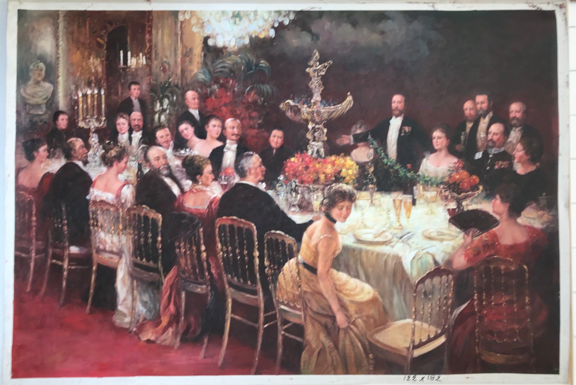 Personnages classiques à un festin
